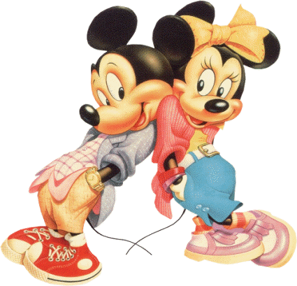 Mickey and Minnie Mouse Back to Back